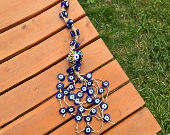 Evil Eye Wandbehang, türkisches Glas Nazar Boncugu Wanddekor