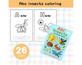 ABC Insects Coloring Pages – A to Z Learning (PDF)