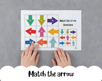 Arrow Direction Matching Game | Color Pattern Activity Preschool | Fine Motor Skills PDF
