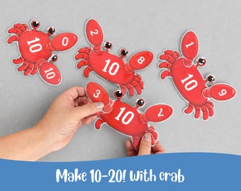Make 10 Activity Printable, Preschool Math Game, Number Bonds to 10