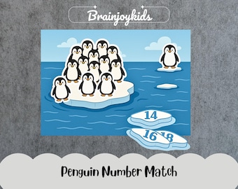 Penguin Counting & Matching Game/busybag/Preschool math Activity