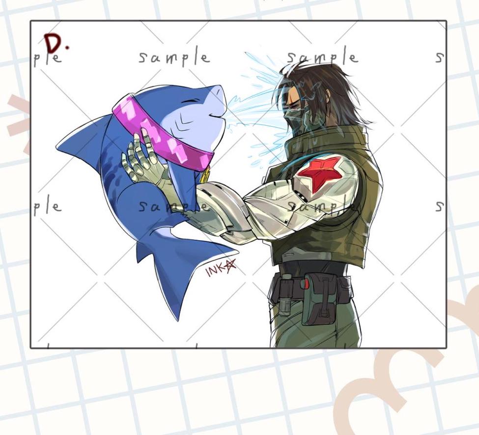 Rivals Bucky Barnes / Winter Soldier A6 Fanart Print (300GSM Silk Print ...