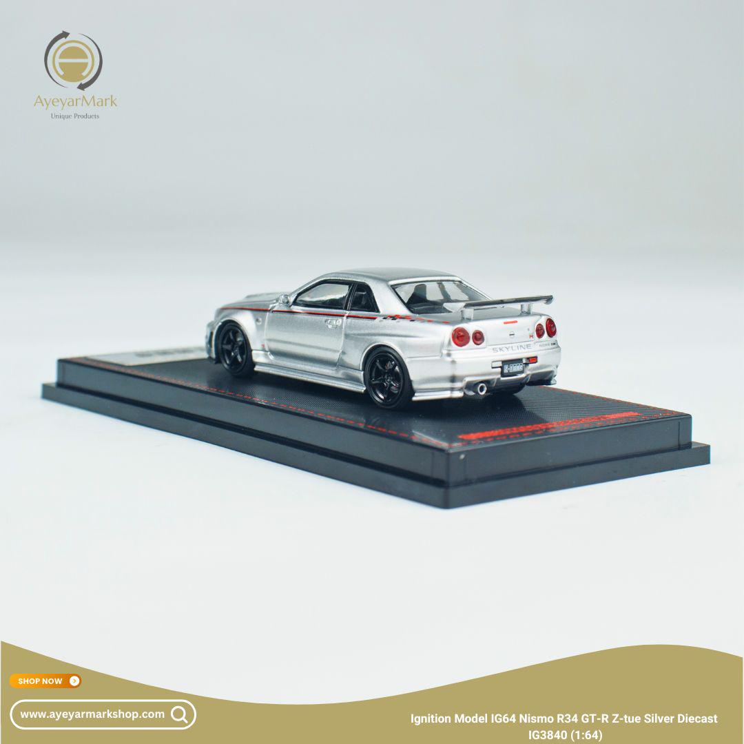 Ignition Model IG64 Nismo R34 GT-R Z-tune Silver IG3840 (1:64