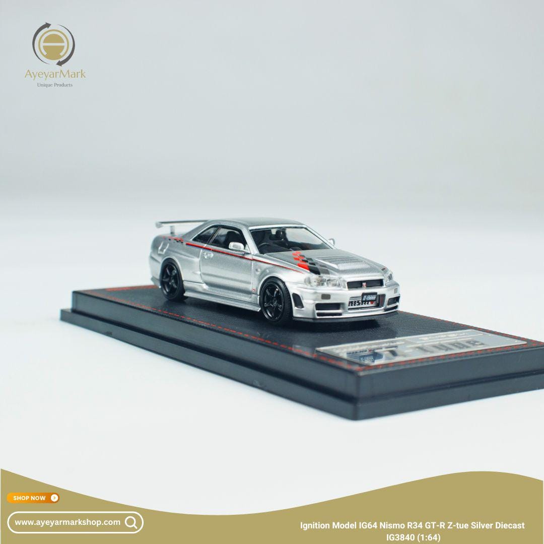 Ignition Model IG64 Nismo R34 GT-R Z-tune Silver IG3840 (1:64