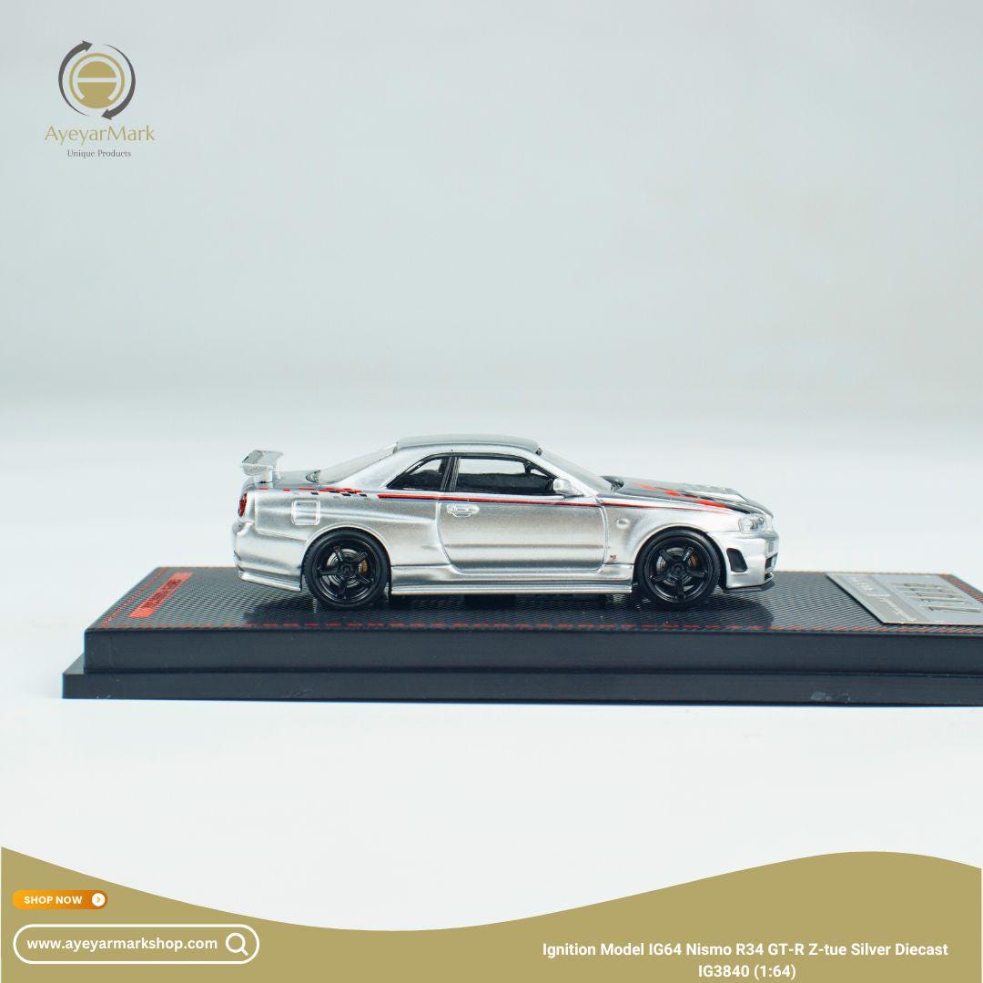 Ignition Model IG64 Nismo R34 GT-R Z-tune Silver IG3840 (1:64