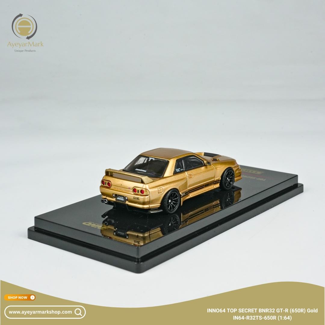 INNO64 Top Secret Nissan GT-R BNR32 650R Gold IN64-R32TS-650R 1:64
