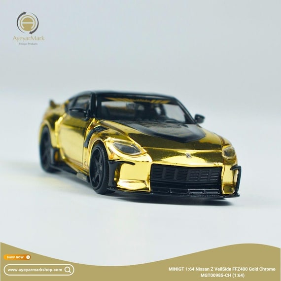 MINIGT Nissan Z Veilside FFZ400 Gold Chrome MGT00985-CH (1:64