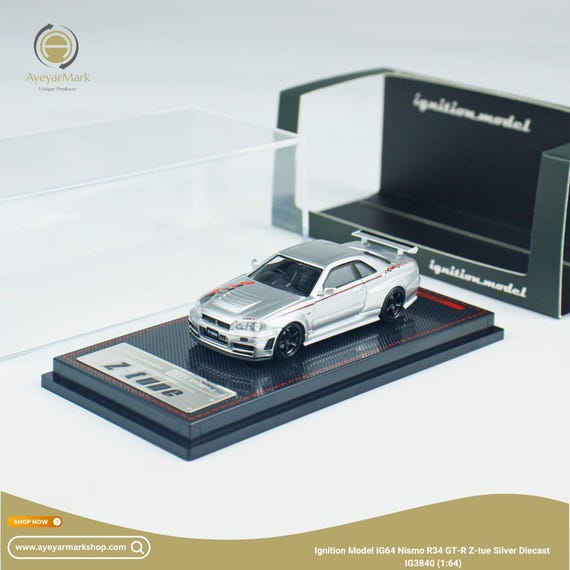 Ignition Model IG64 Nismo R34 GT-R Z-tune Silver IG3840 (1:64