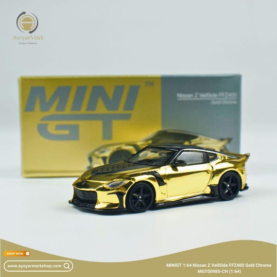 MINIGT Nissan Z Veilside FFZ400 Gold Chrome MGT00985-CH (1:64