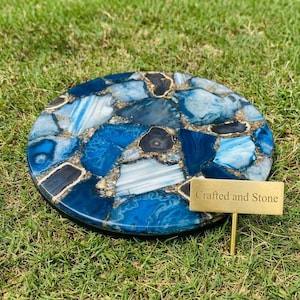Agate Table Top, Natural Geode Furniture, Luxury Stone Decor, Semi Precious Stone Slab