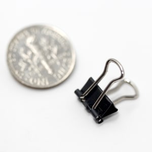 Itty-Bitty Binder Clips  |  the world’s smallest binder paper clips  |  10 pieces per box