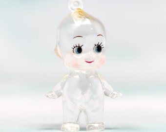 2" Clear Kewpie Angel with Keychain Clip