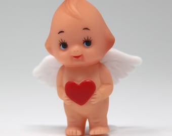 Mini 1-3/8" Angel Red Heart Kewpie Doll