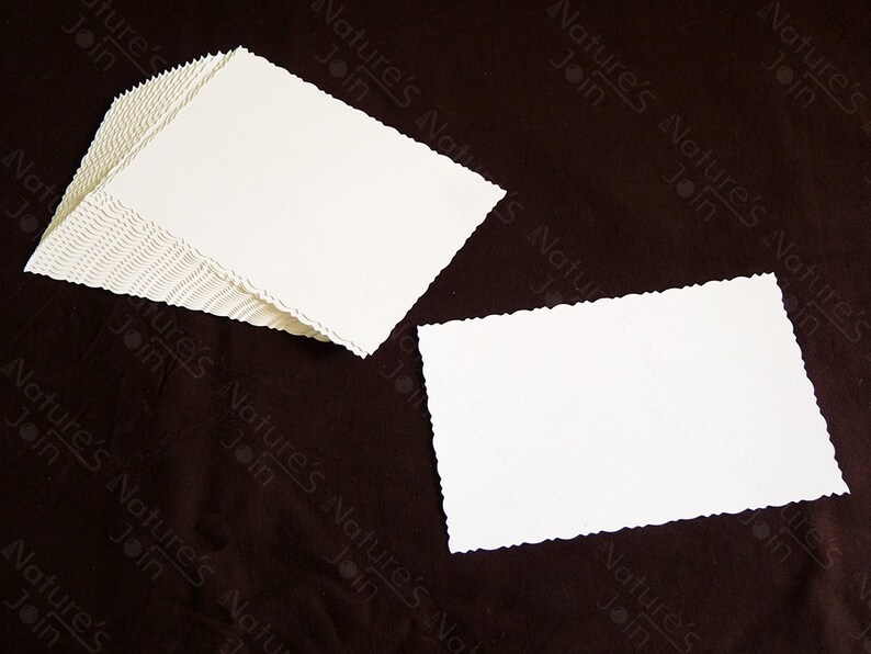 100pcs Fancy Edge Blank White Cardstock Paper 250gsm | Etsy