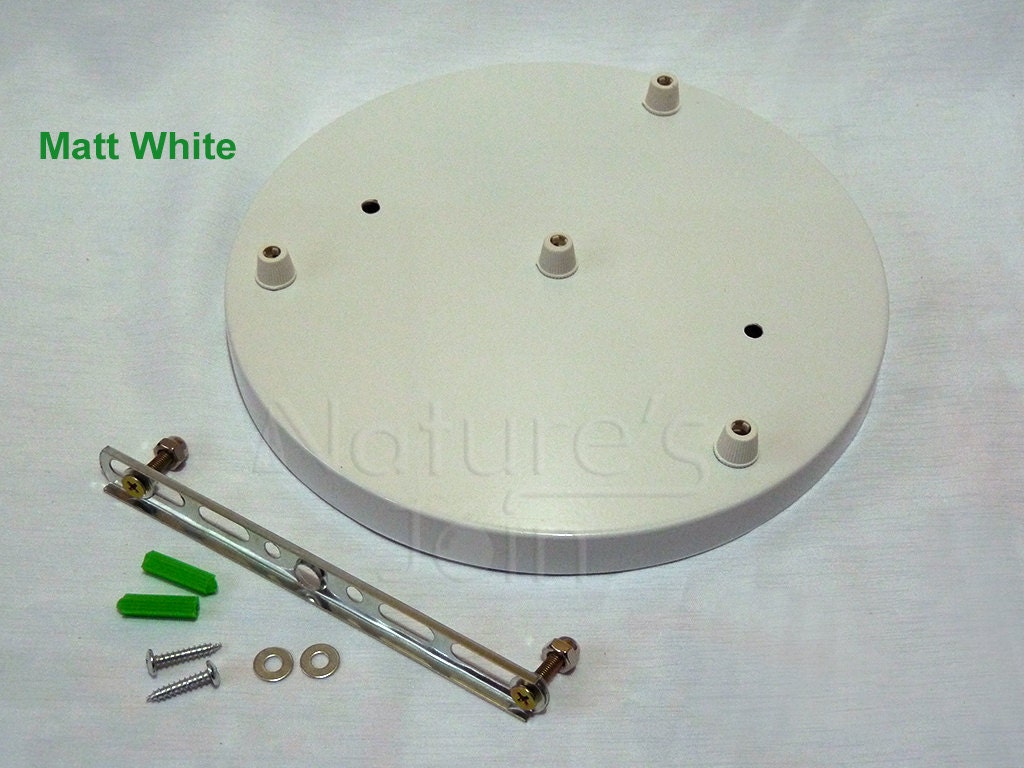 DIY Ceiling 3 to 4 Lamp Pendant Canopy Mounting Kit, 240mm / 9.5 Black