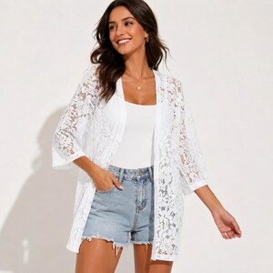 sheer cardigans for dresses FASESH Women's Open Front Casual Long Sleeve Shrugs Light Weight Cardigan Dress Plus Size Light Weight Cardigan 3XL, Pink A light cropped summer cardigan with delicate ruffle edges and an airy texture for effortless layering Loft Sheer Open Cardigan Sweater