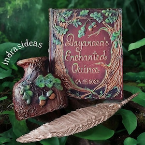 Libro de visitas de quinceañera, Libro de registro para quinceañeras, Libro de visitas para fiesta de quinceañera de cuento de hadas, Libro de bienvenida de Miss Quince, Libro de visitas del bosque encantado.