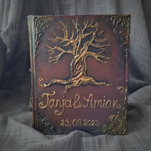 Personalisiertes Hochzeitsgästebuch, Peitschende Weide, Baum des Lebens, Hochzeitsgästebuch, Hochzeitsgästebuch, einzigartiges Hochzeitsgästebuch