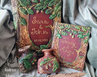 Fairytale wedding guest book, Personalized book, Once upon a time, forest wedding guest book, Rustic wedding, Fairy Tale Guest Book