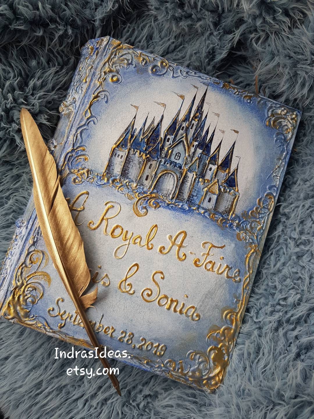 Cinderella Wedding Guest Book Cinderella Scrapbook Small Vintage Fairytale Wedding Photo book dream is a wish quinceanera