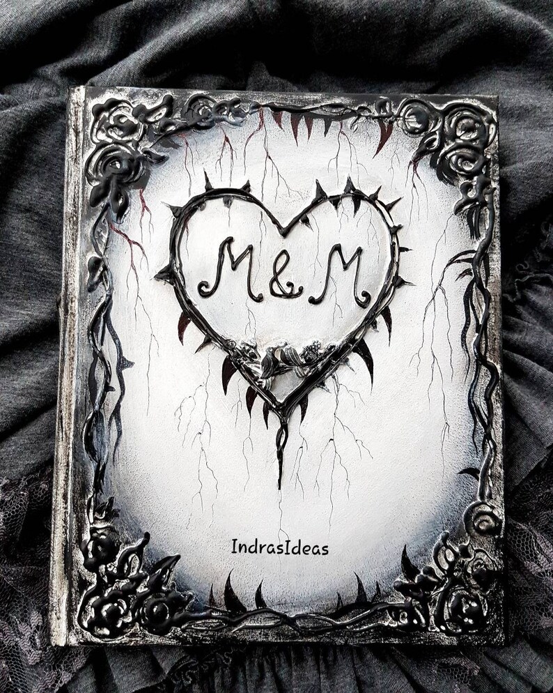 Halloween Wedding guest book Personalized wedding guest book Etsy