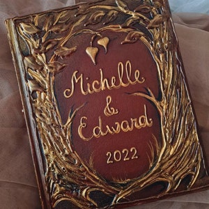 Wedding guest book with tree of life. Rustic, Fairytale wedding guest book (Large size book )