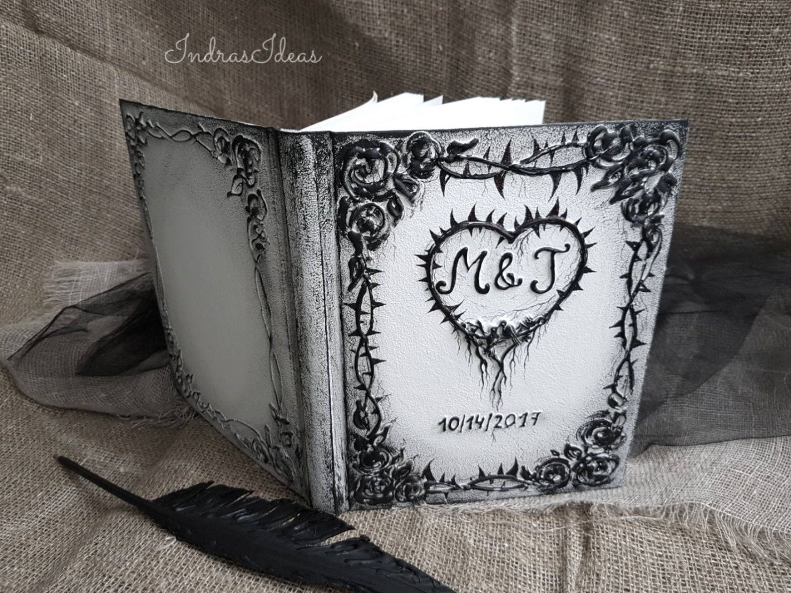 Halloween Wedding Guest Book Personalized Wedding Guest Book Etsy