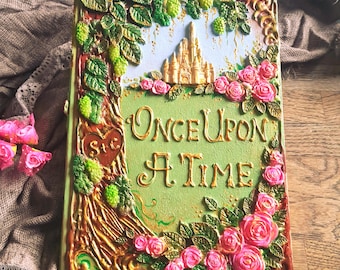 Custom Fairytale Photo Album, Castle Wedding Guest Book, Personalized Memory Book
