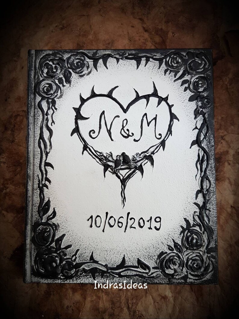Halloween Wedding guest book Personalized wedding guest book Etsy