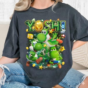 Comfort Colors Yoshi Mario Bootleg Shirt, The Super Mario Movie Tee, Mario Movie 2026 Shirt, Epic Universe Shirt, Mario Gift image 2