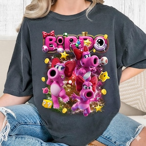 Super Mario Characters Bootleg Vintage Shirt, Mario Luigi Peach Daisy Yoshi Toad Shirt, Trip Shirt, Comfort Colors Mario Kart Shirt image 2