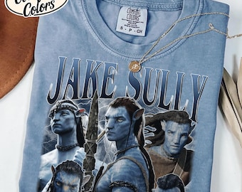 Camiseta Comfort Colors Avatar Jake Sully, Camiseta Avatar El Camino del Agua, Camiseta del Parque Nacional Pandora, Camiseta retro de Avatar, Reino Mágico