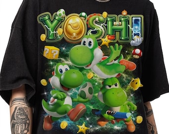 Camiseta Comfort Colors Yoshi Mario (imitación), Camiseta de la película de Super Mario, Camiseta de la película de Mario 2026, Camiseta del universo épico, Regalo de Mario