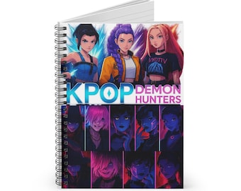 K-Pop Demon Hunters Spiral Notebook – 6x8, 118 Ruled Pages