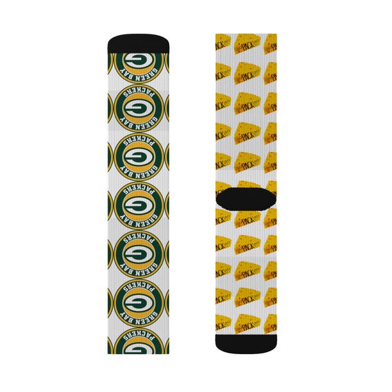 slim fit dress slacks Zubaz x FBF NFL Adult Unisex Green Bay Packers Phenom Curve Crew Socks main image 1