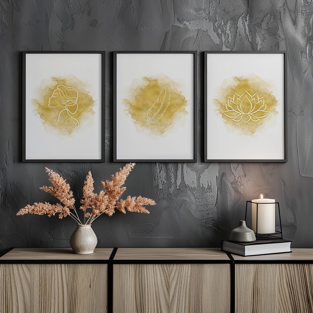 3 Poster Set · 3 Poster Bundle | Digital Download | Line Art Boho ...