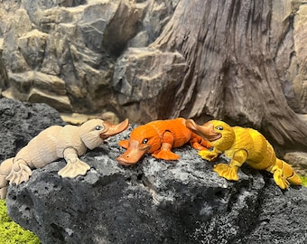 Beeldje Flexi vogelbekdier: geleed 3D-geprint dier 16 cm