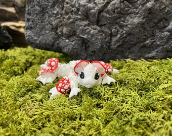 3D-geprint beeldje paddenstoeldraak: gelede babydraak, paddenstoelvleugels