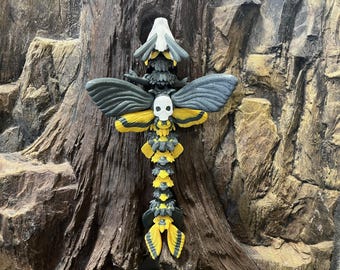 Moth Dragon – 3D-geprinte gelede flexi-draak geïnspireerd door nachtvlinders