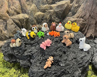 3D-print minidieren: gelede Flexi Farm-collectie nr. 1