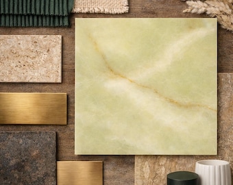 Light Green Afghan Onyx Tiles – Natural Stone Floor & Wall Tiles - 50 sqm ~ 540 sq ft package.