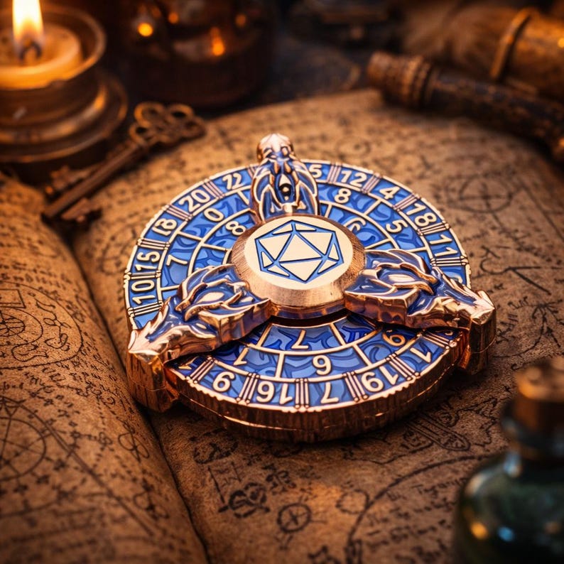 Fanatsy Wheel Spinner Zinc Alloy RPG Spinner Dice Wheel | DND Tabletop Gaming Dice - Etsy