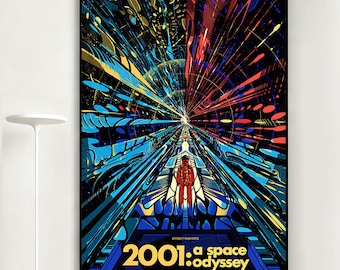 2001 A Space Odyssey Movie Poster, Retro Wall Art, Home Decor, Classic Movie, Canvas Gift