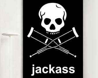 JACKASS Movie Poster, Retro Wall Art, Home Decor, Classic Movie, Canvas Gift