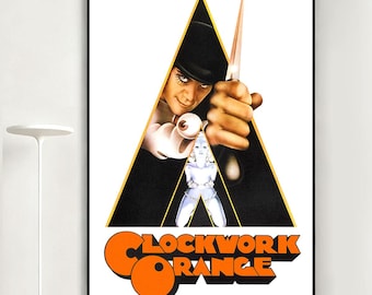 A Clockwork Orange Movie Poster, Retro Wall Art, Home Decor, Classic Movie, Canvas Gift