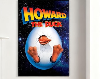 Howard The Duck Movie Poster, Retro Wall Art, Home Decor, Classic Movie, Canvas Gift