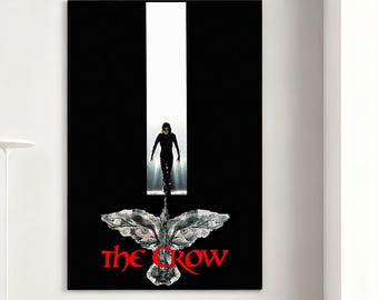 The Crow Movie Poster, Retro Wall Art, Home Decor, Classic Movie, Canvas Gift