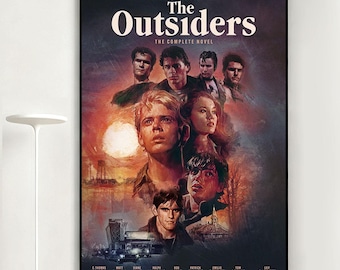The Outsiders 1983 Movie Poster, Retro Wall Art, Home Decor, Classic Movie, Canvas Gift