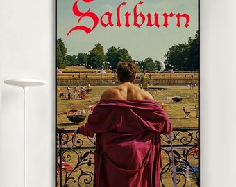 Saltburn Movie Poster, Retro Wall Art, Home Decor, Classic Movie, Canvas Gift