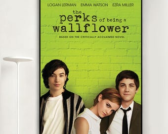 De voordelen van een muurbloempje filmposter, retro kunst aan de muur, woondecoratie, klassieke film, canvascadeau